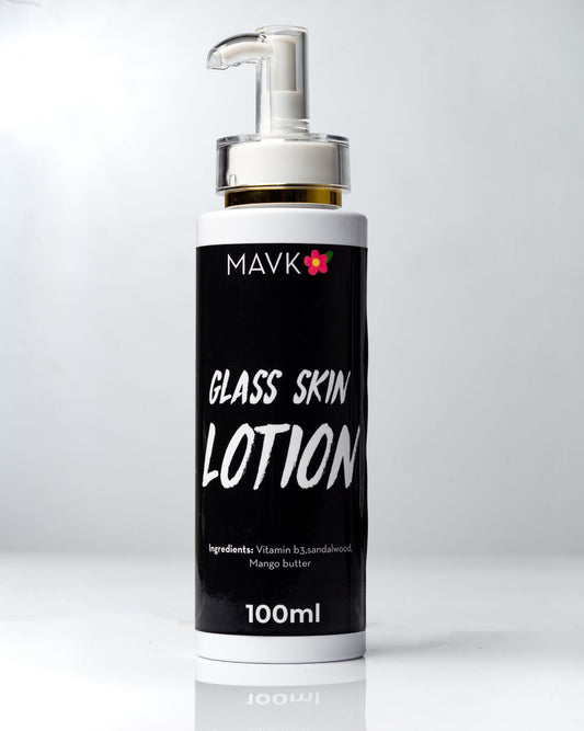 Lotion pour la peau en verre